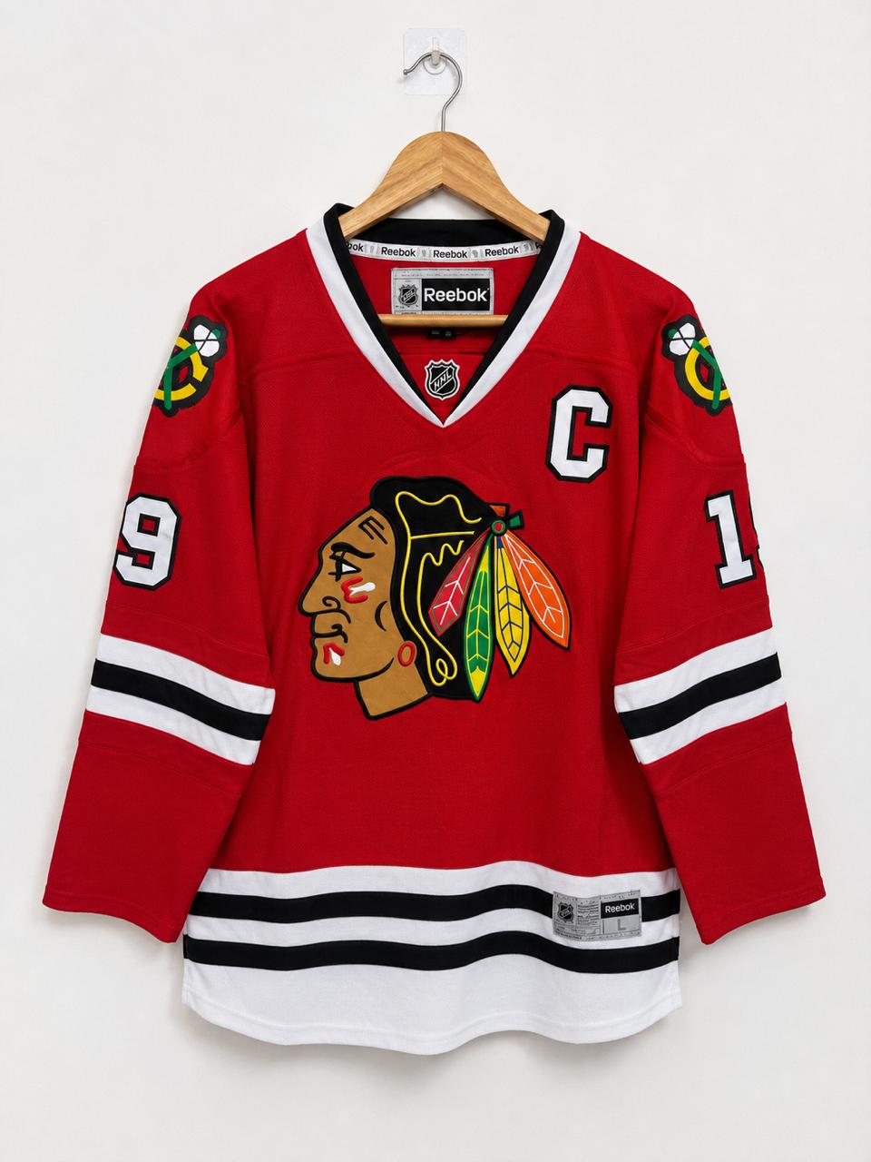 Chicago Blackhawks #19 Reebok NHL Ice Hockey Jersey – Red | Size M