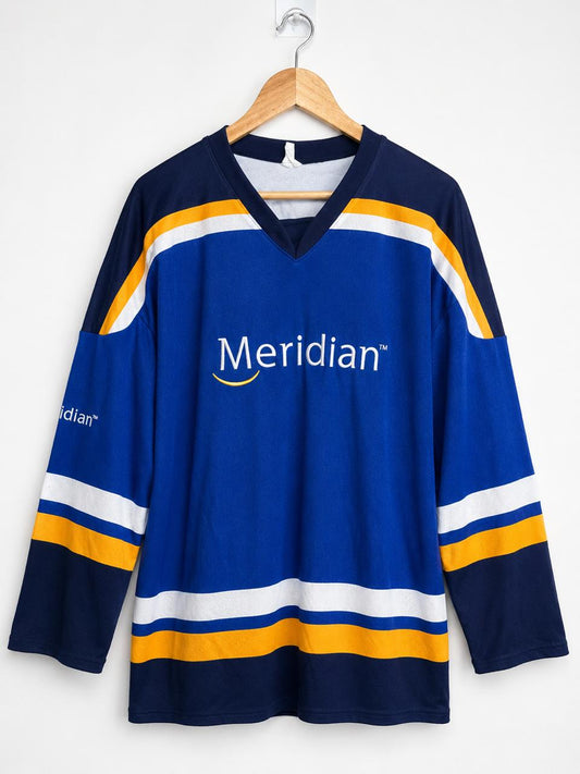 Classic Meridian Ice Hockey Jersey | Blue & White | Size 2XL