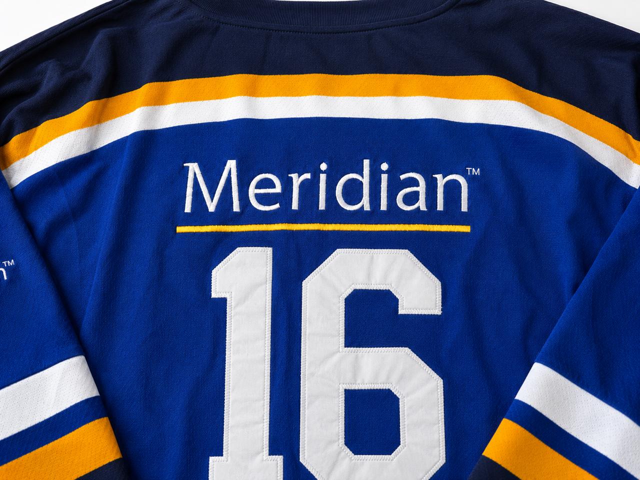 Classic Meridian Ice Hockey Jersey | Blue & White | Size 2XL
