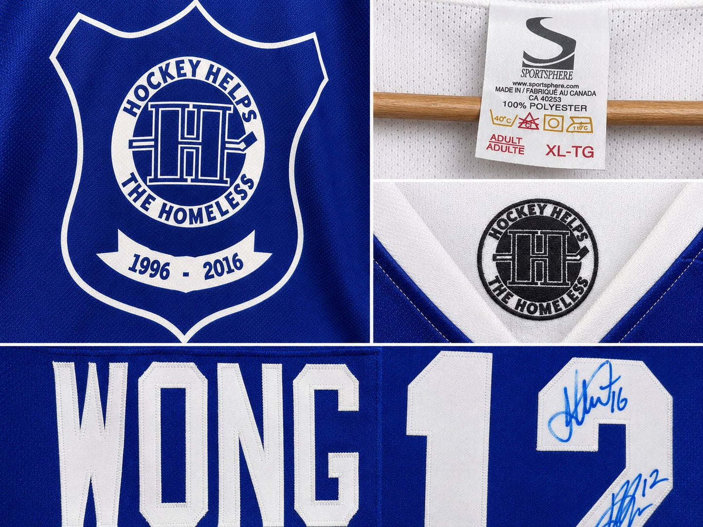 Hockey Helps The Homeless Commemorative Hockey Jersey – 1996–2016 | Size 2XL