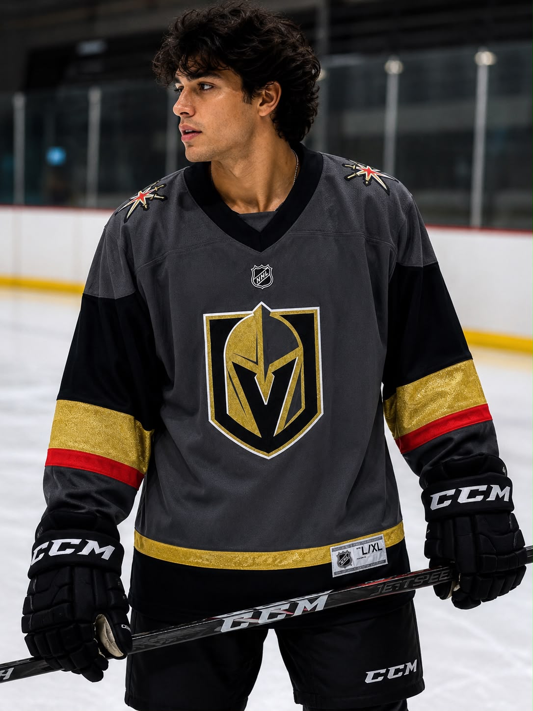 Vegas Golden Knights NHL Ice Hockey Jersey – Grey | Premium Edition | Size M