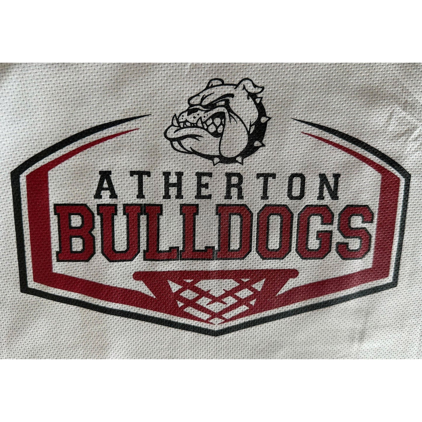 A THERTON BULLDOGS NUMBER 13 REVERSABLE SIZE-M BASKETBALL JERSEYS