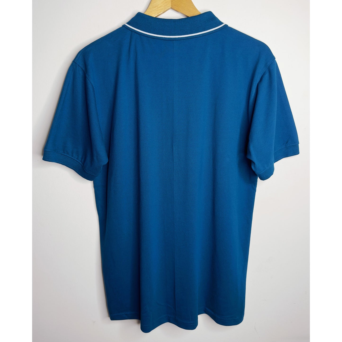 Hackett Premium Sport Polo Tee – Refined Blue with White & Gold Detailing