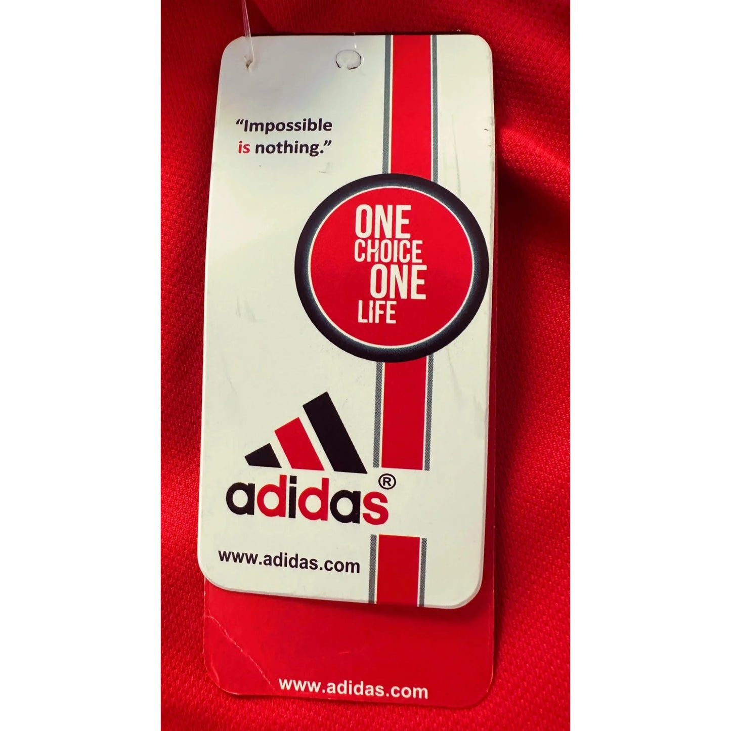 ADIDAS Red Elite Performance Tee with Bold Dual-Stripe Shoulders | FeatherLite Breathable Fabric | Premium Activewear Essential
