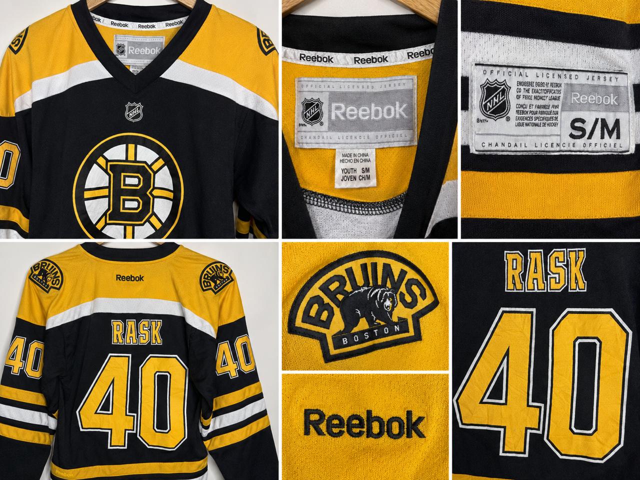 Boston Bruins Reebok NHL Ice Hockey Jersey – Black & Gold | Premium Collection Size S