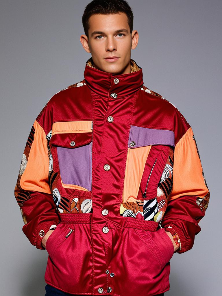 WINDEX PRO SIZE L RED DESIGNER SKI JACKET .