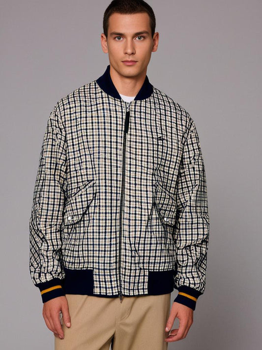 LACOSTE LIVE CHECKERED SIZE M PREMIUM JACKET.