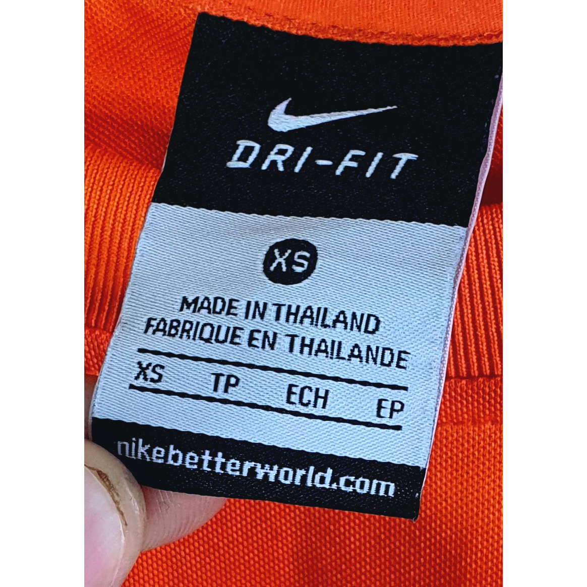 NIKE ORANGE FULL SLEEVES DRY FIT JERSEY