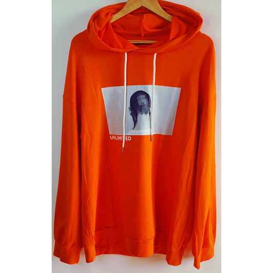 SHIEN PRINTED ORANGE HOODIE