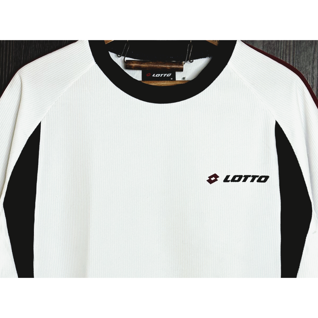 LOTTO WHITE M SIZE DRI-FIT SPORTS TEE