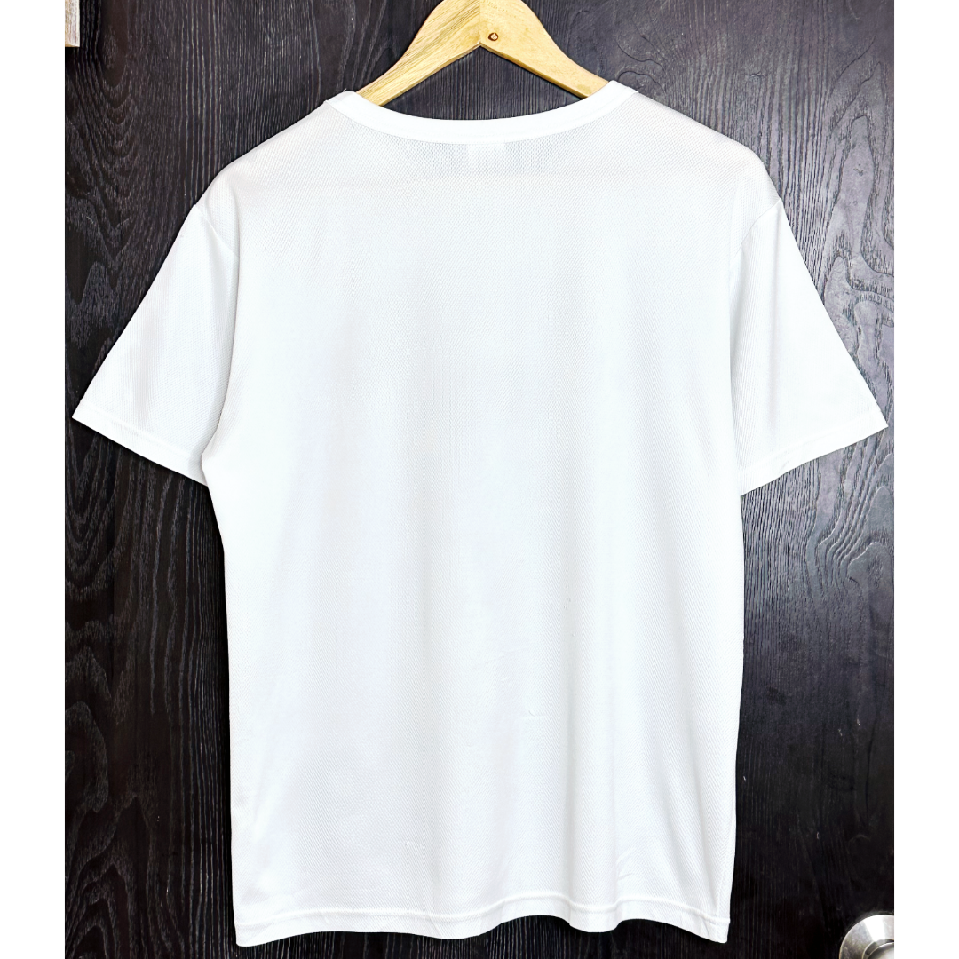 BASKETBALL WHITE S SIZE DRY-FIT SPORTS TEE