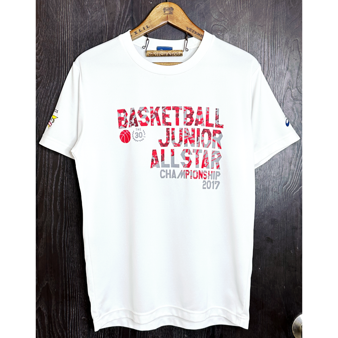 BASKETBALL WHITE S SIZE DRY-FIT SPORTS TEE