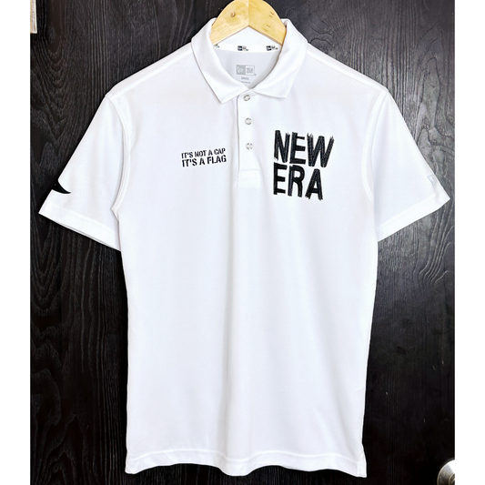 NEW ERA WHITE SIZE S POLO TEE