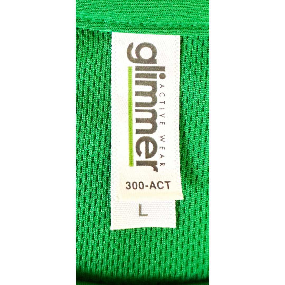 GLIMMER GREEN SIZE L DRI-FIT SPORTS TEE