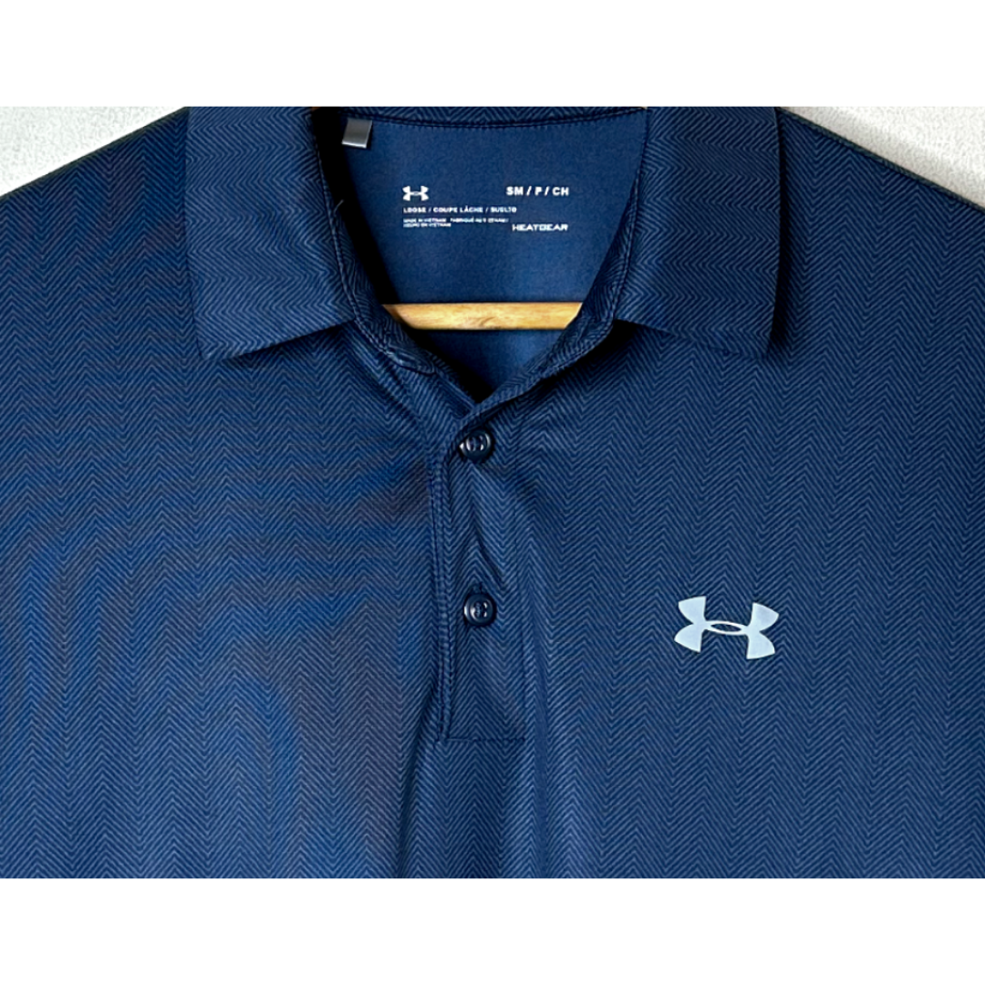 UNDER ARMOUR NAVY BLUE M SIZE DRY-FIT SPORTS TEE