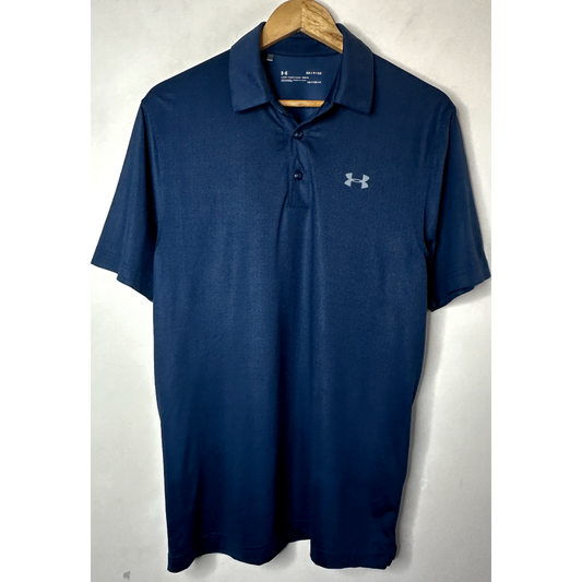 UNDER ARMOUR NAVY BLUE M SIZE DRY-FIT SPORTS TEE