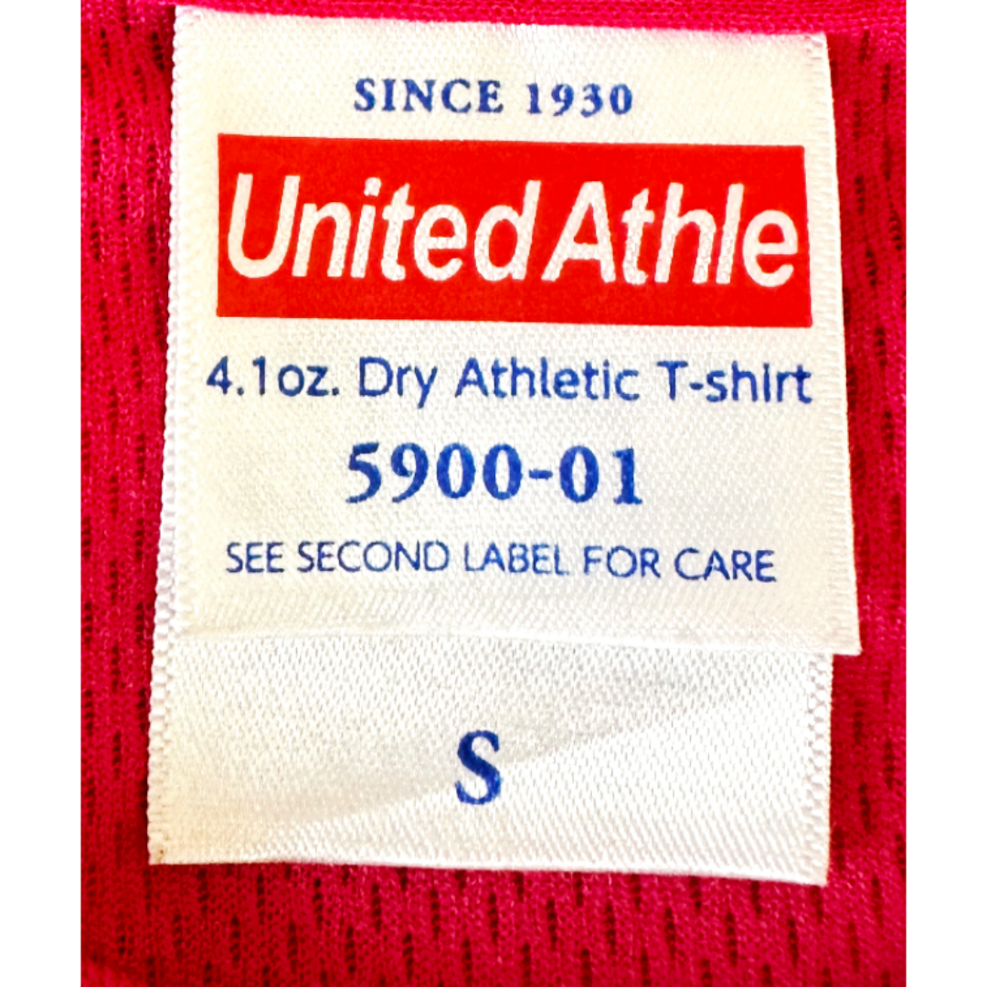 UNITED ATHLE RED SIZE S DRI-FIT SPORTS TEE