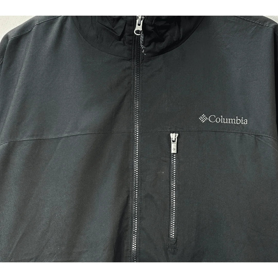 COLUMBIA BLACK SIZE 2XL WINDBREAKER SIZE: 2XL JACKETS