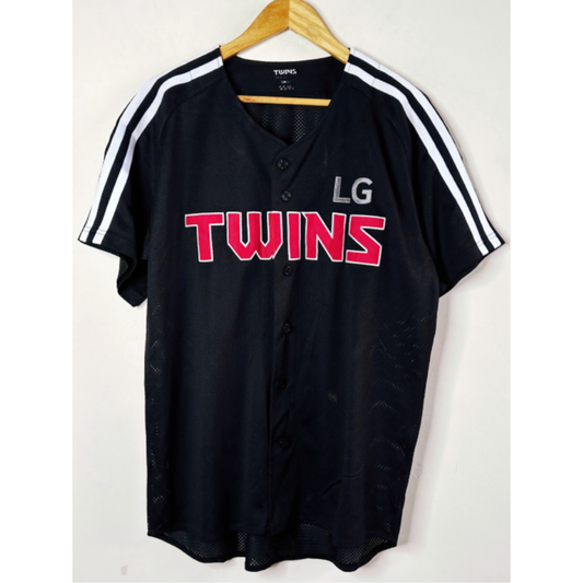 TWINGS BLACK SIZE L BASEBALL JERSEY