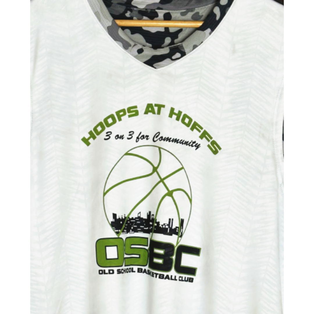 OSBC WHITE SIZE XL REVERSIBLE BASKETBALL JERSEY