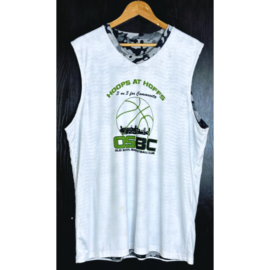 OSBC WHITE SIZE XL REVERSIBLE BASKETBALL JERSEY