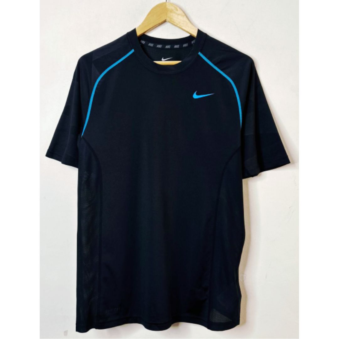 NIKE NAVY BLUE SIZE L DRI FIT SPORTS TEE