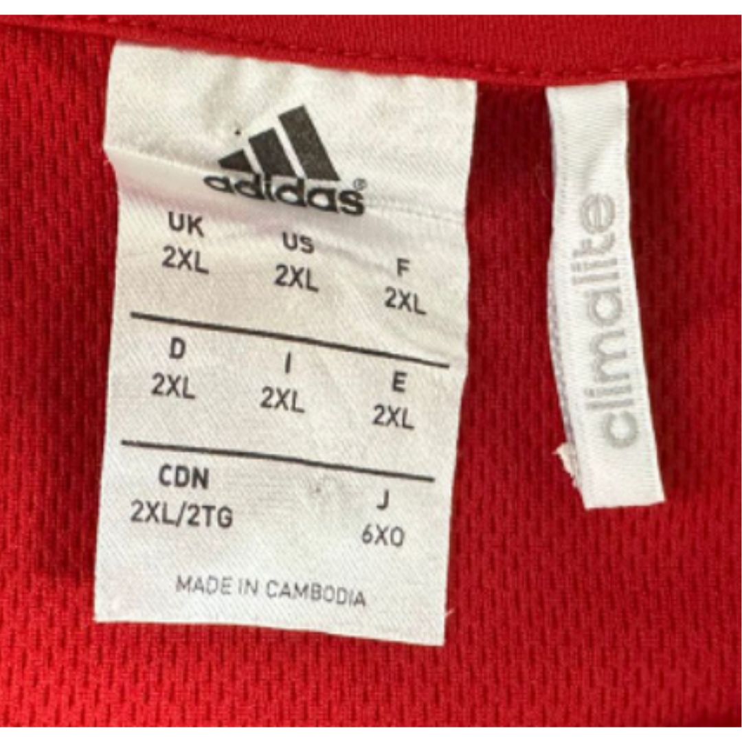 ADIDAS RED SIZE 2XL DRI FIT SPORTS TEE