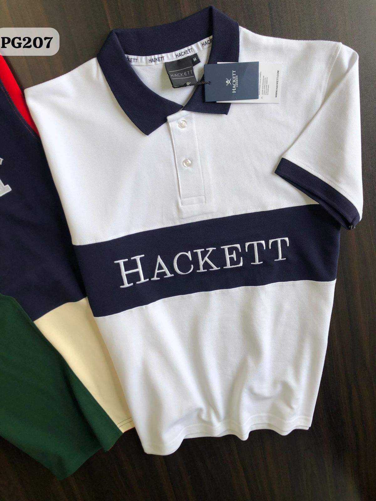 Luxury Hackett Polo Shirt – Timeless White with Black Detailing