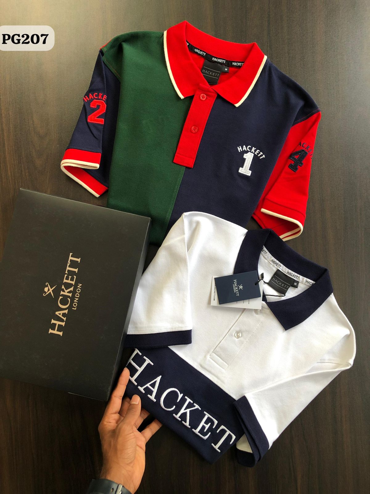 Luxury Hackett Polo Shirt – Bold Colorblock Edition